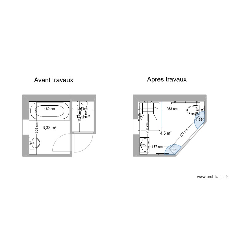 PORTE Daniel. Plan de 3 pièces et 9 m2