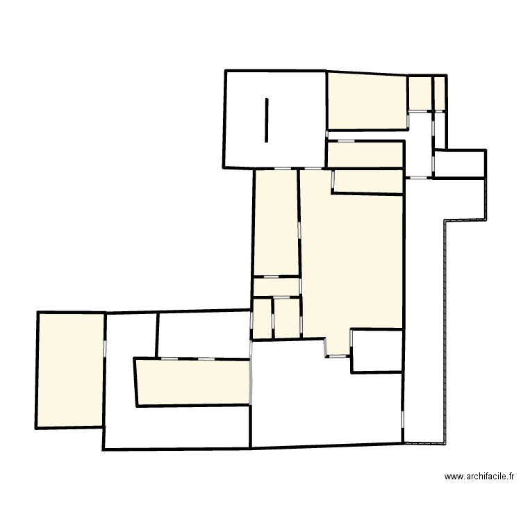 cuisine. Plan de 7 pièces et 35 m2