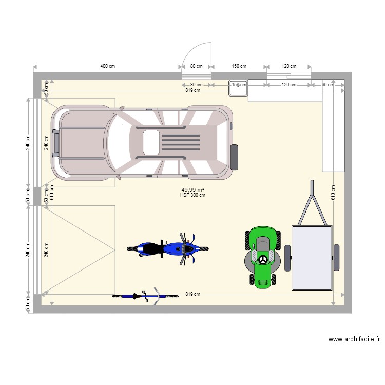 garage 50m2 . Plan de 0 pièce et 0 m2