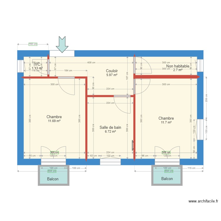 Agrandissement. Plan de 0 pièce et 0 m2