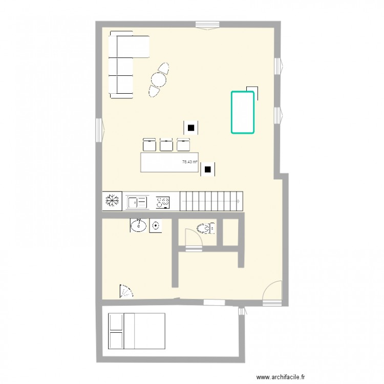 st leger. Plan de 0 pièce et 0 m2