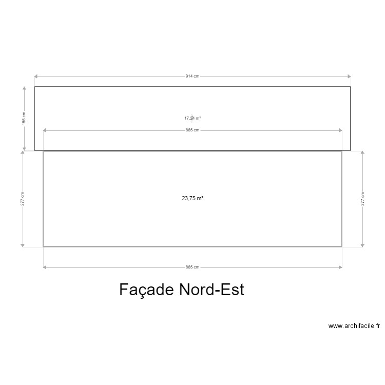 Façade NORD OUEST GROSMOUGIN. Plan de 0 pièce et 0 m2