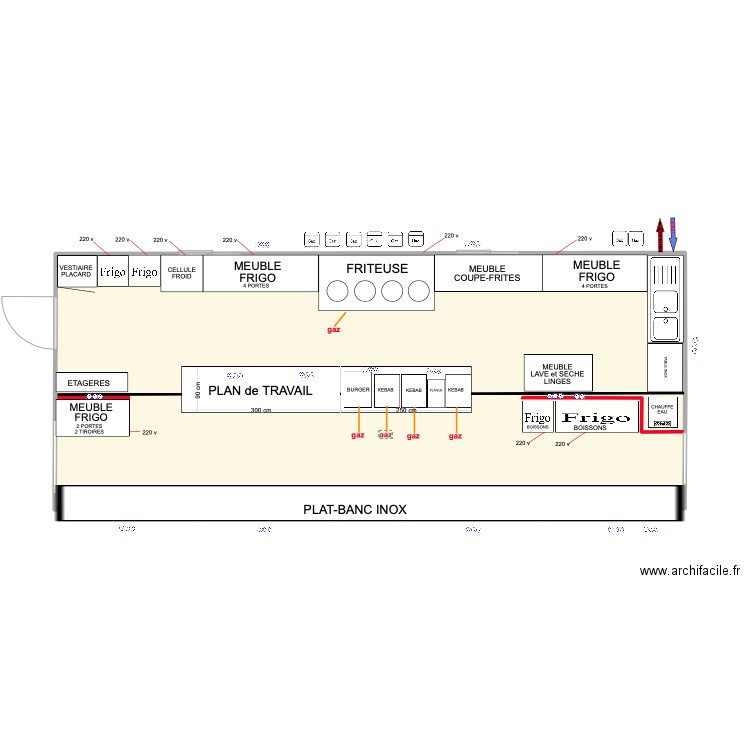 La boucherie 2. Plan de 1 pièce et 57 m2