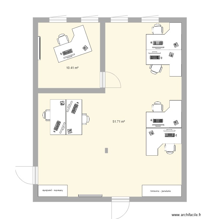 bureau 4. Plan de 0 pièce et 0 m2