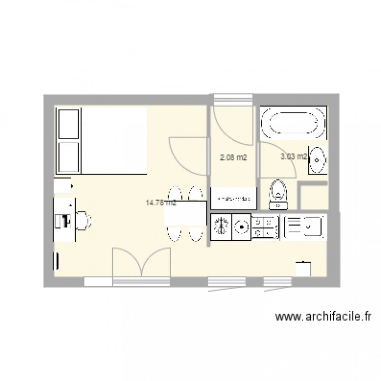 Studio Elisa. Plan de 0 pièce et 0 m2