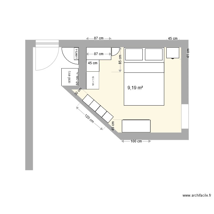 Chambre RCh. Plan de 0 pièce et 0 m2