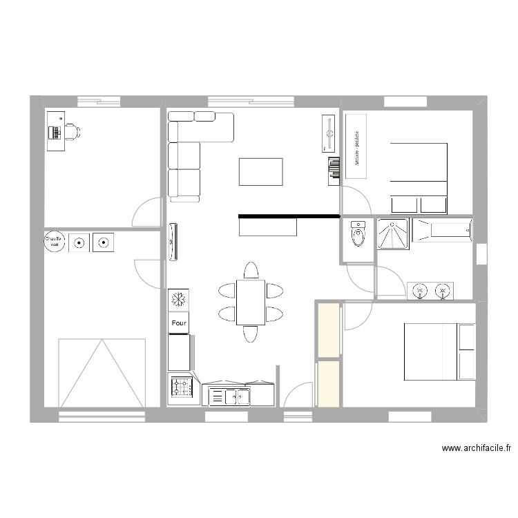 ebauche 3 juju. Plan de 0 pièce et 0 m2