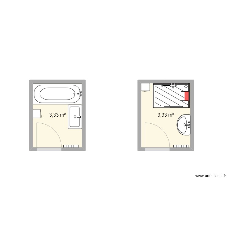 CR NOBLET. Plan de 2 pièces et 7 m2