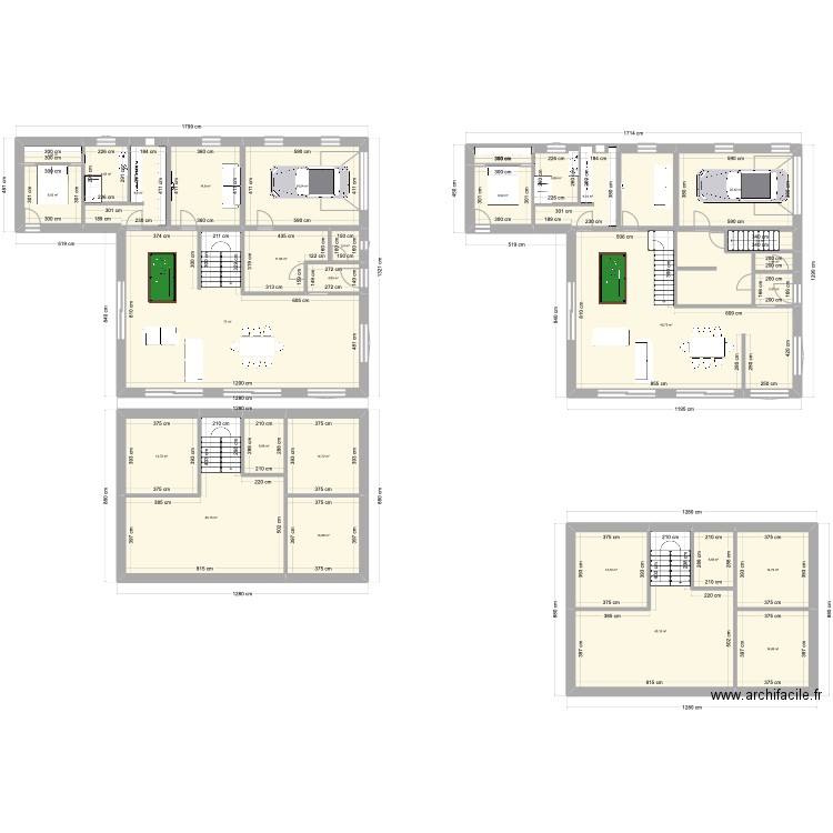 Projet 1. Plan de 29 pièces et 473 m2