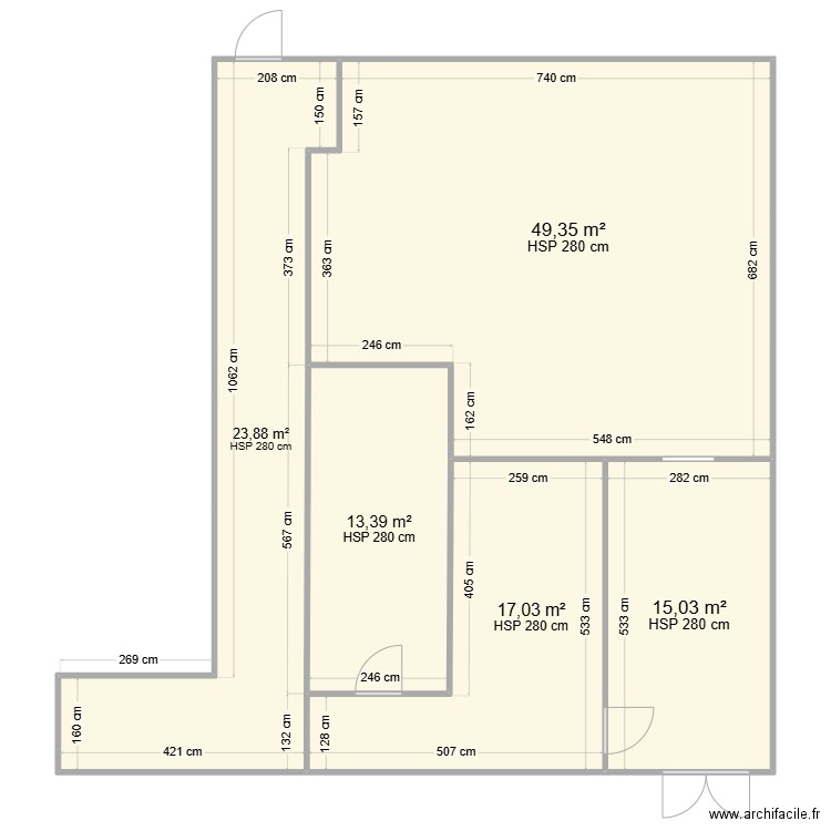 nouveau annecy pop. Plan de 5 pièces et 119 m2