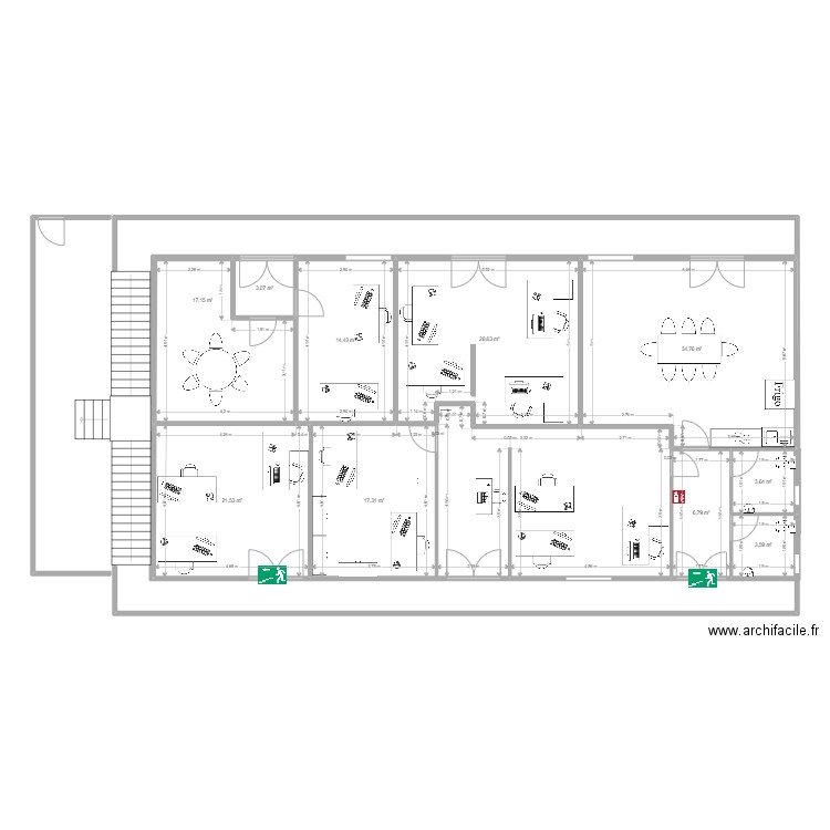 Locaux PCO. Plan de 0 pièce et 0 m2