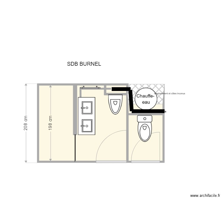 SDB BURNEL. Plan de 0 pièce et 0 m2