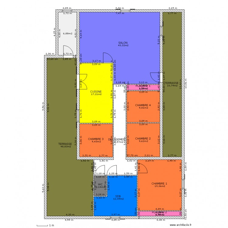 maison 1. Plan de 0 pièce et 0 m2