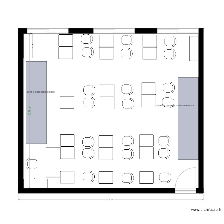 test classe. Plan de 0 pièce et 0 m2