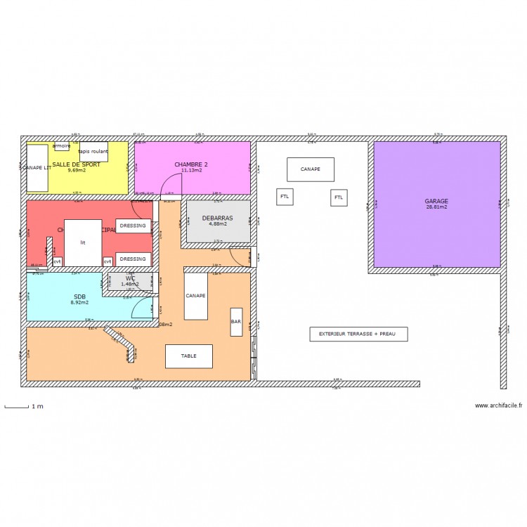 MAISON 100M² SUR 200M² DE TERRAIN. Plan de 0 pièce et 0 m2