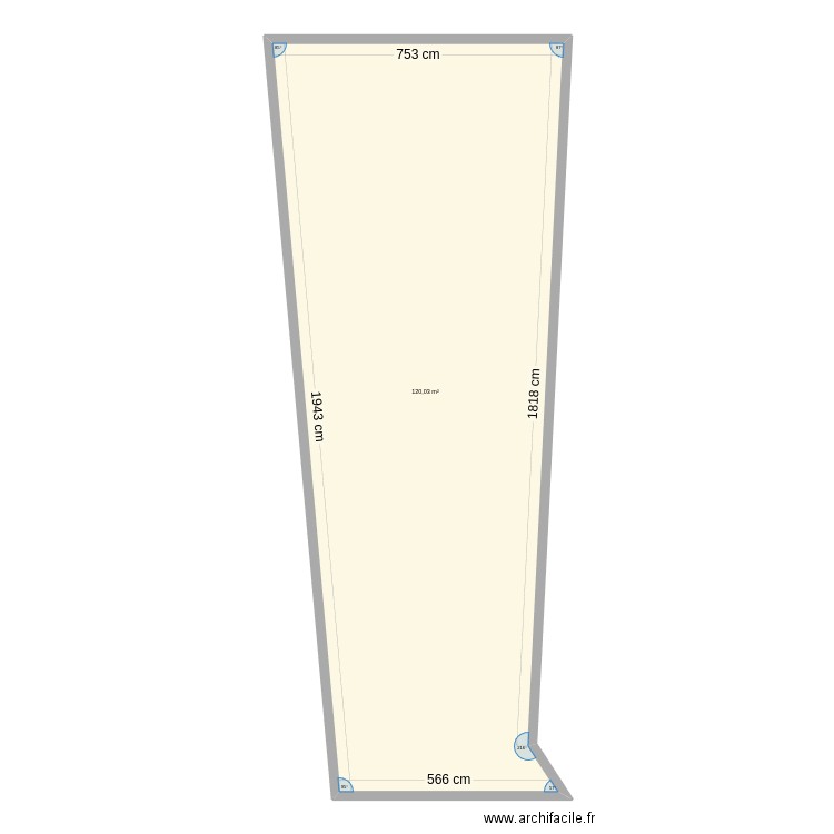 plan rdc venelle du pont du jours. Plan de 1 pièce et 120 m2