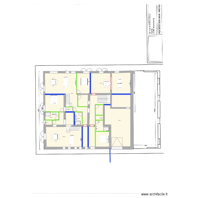 Irigoin. Plan de 11 pièces et 284 m2