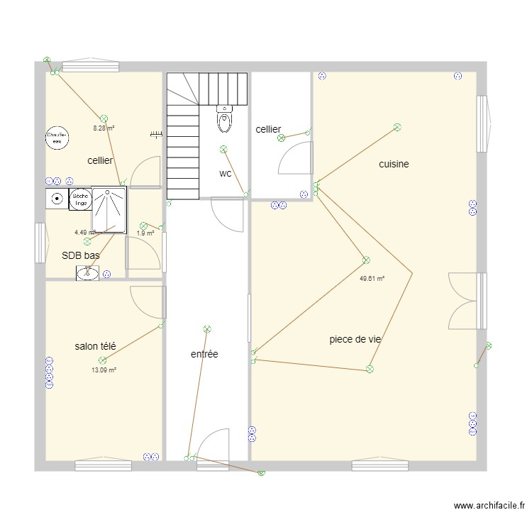 rez de chaussée millet. Plan de 0 pièce et 0 m2