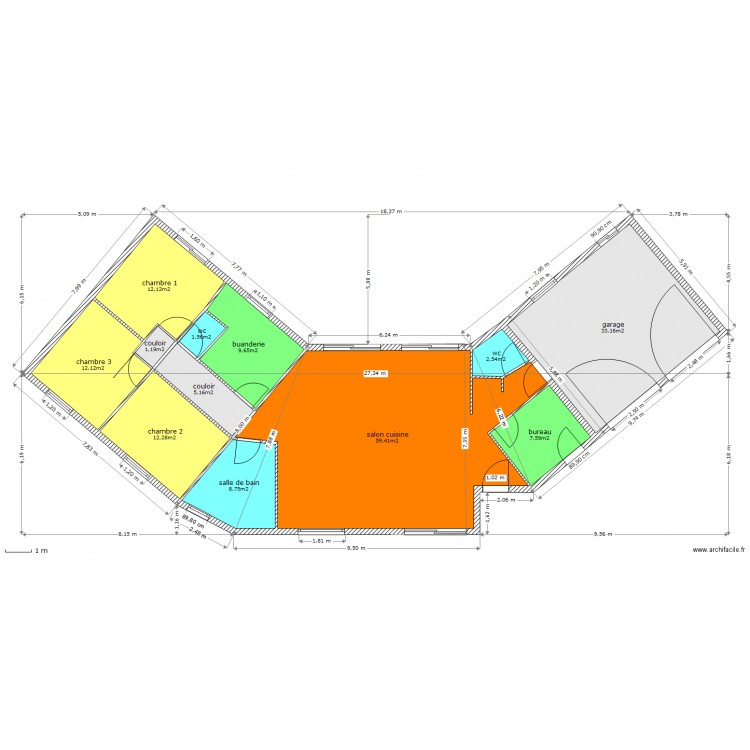 maison neuve implantation. Plan de 0 pièce et 0 m2