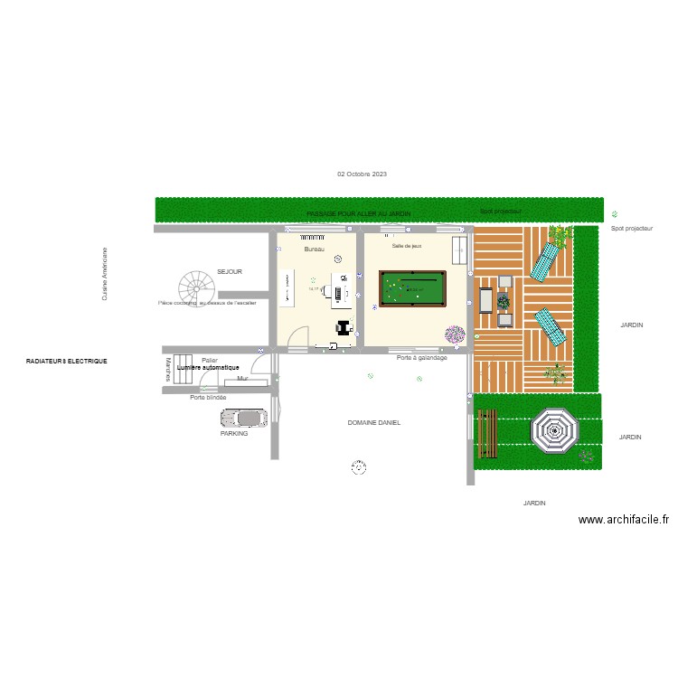 Bureau et Jaccuzi Vassy  11oct 2022. Plan de 0 pièce et 0 m2