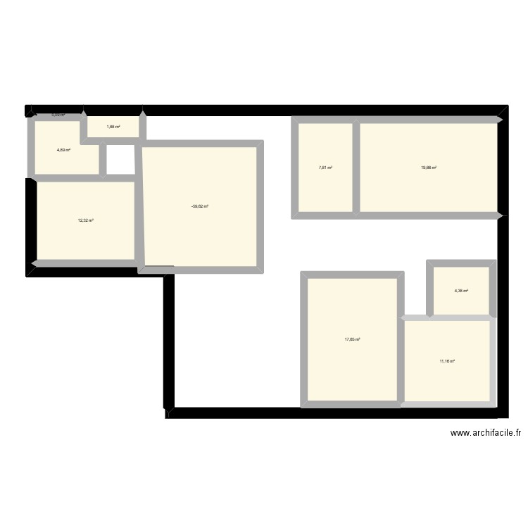 lancieux. Plan de 10 pièces et 102 m2