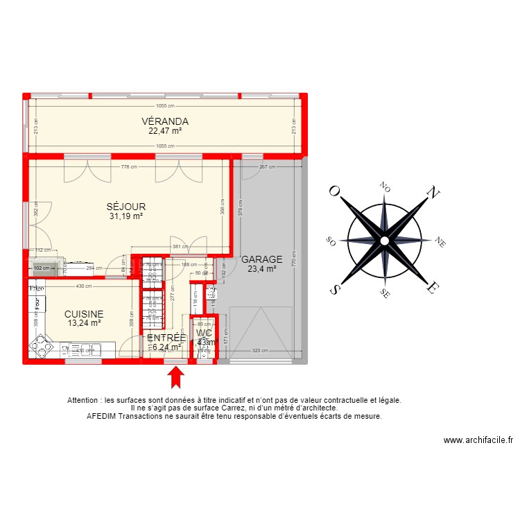 BI23252 -. Plan de 20 pièces et 178 m2