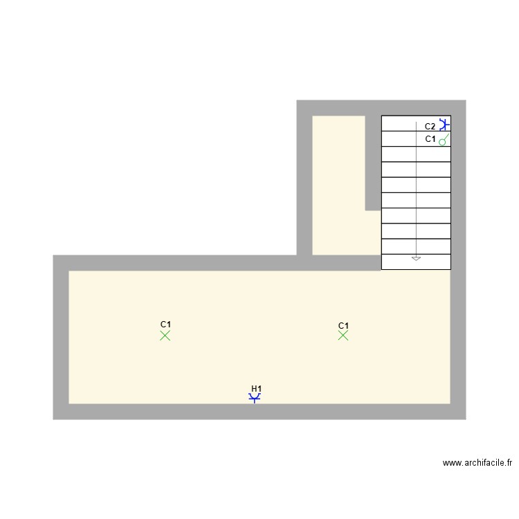 IMPLANTATION CAVE SOMBREFFE. Plan de 0 pièce et 0 m2