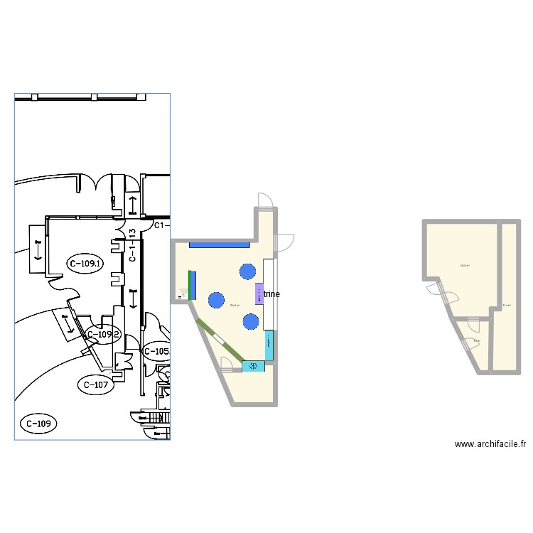 Ros'Action. Plan de 4 pièces et 105 m2