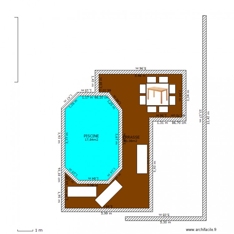 Piscine 6X4. Plan de 0 pièce et 0 m2