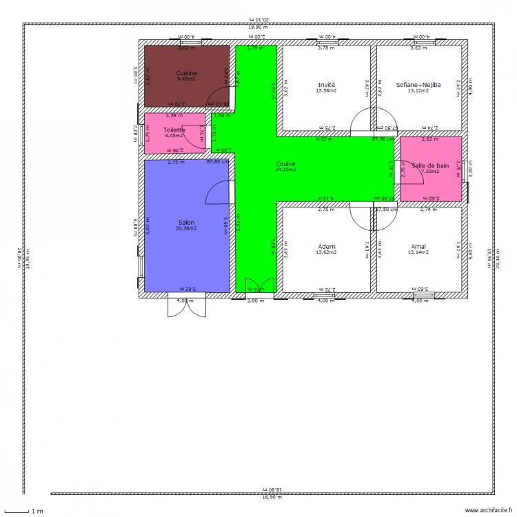 mon plan finale . Plan de 0 pièce et 0 m2