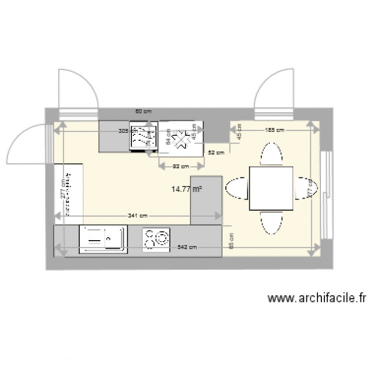 plan cuisine Le chesnay. Plan de 0 pièce et 0 m2