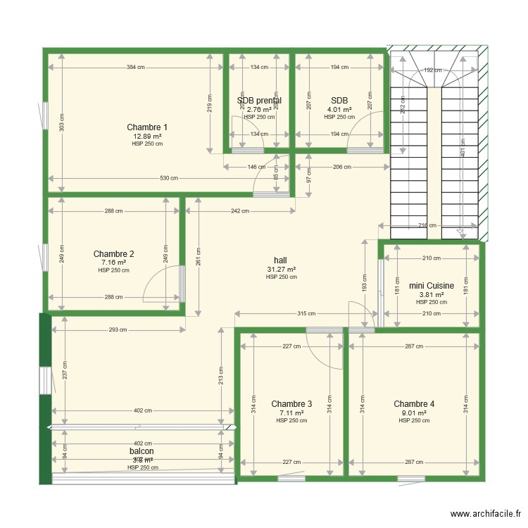 2ème etage . Plan de 0 pièce et 0 m2