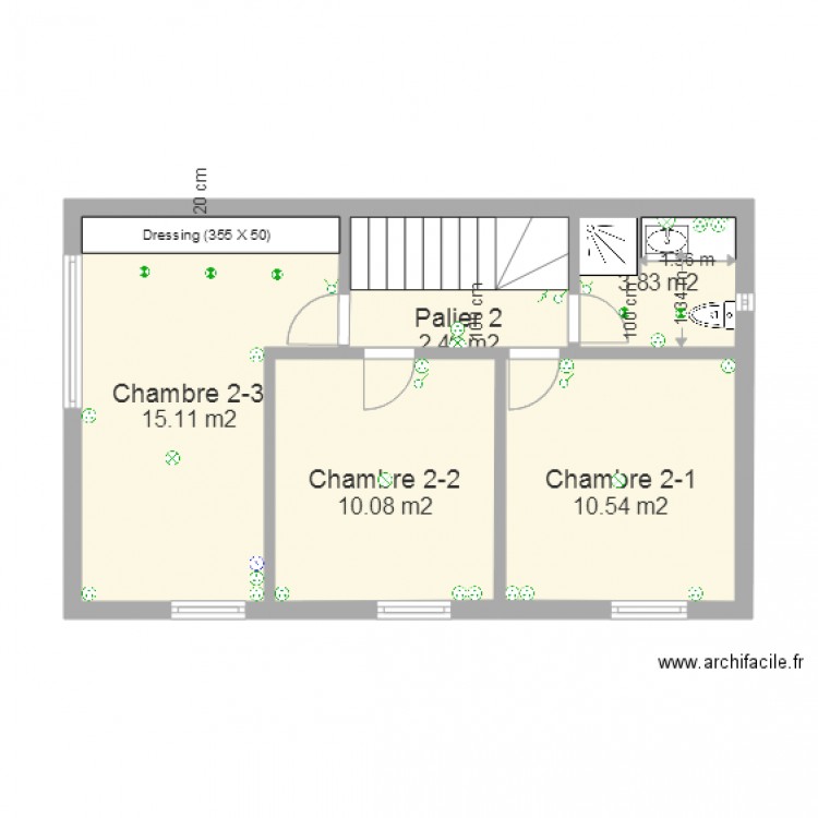 Etage 2 projet ELEC 2. Plan de 0 pièce et 0 m2