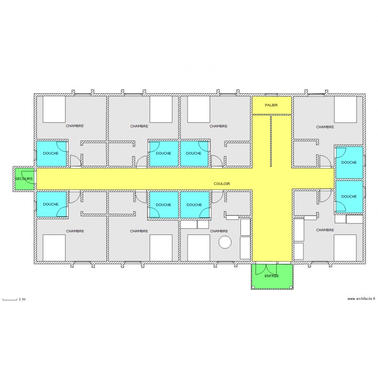 HOTEL rdc. Plan de 0 pièce et 0 m2