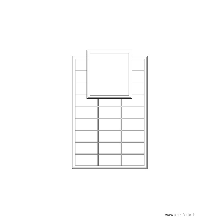 Façade fond salle de douche. Plan de 0 pièce et 0 m2