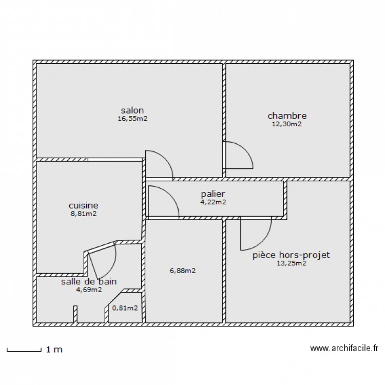 etage 22crs apres travaux. Plan de 0 pièce et 0 m2