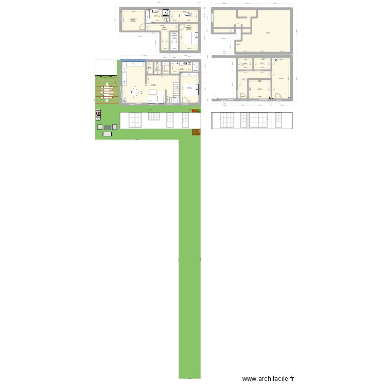 LA VILLE DU BOIS. Plan de 21 pièces et 187 m2