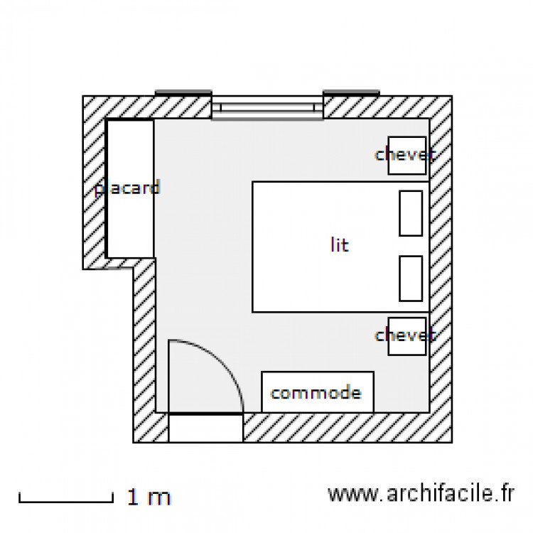 chambre. Plan de 0 pièce et 0 m2