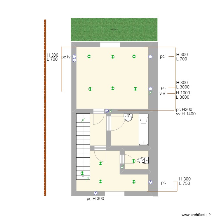 1er chambres sdb Eugenie Villerupt. Plan de 0 pièce et 0 m2