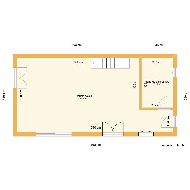 derriere grange 2. Plan de 6 pièces et 102 m2