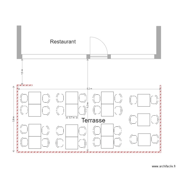 Terrasse Los Bandidos. Plan de 0 pièce et 0 m2