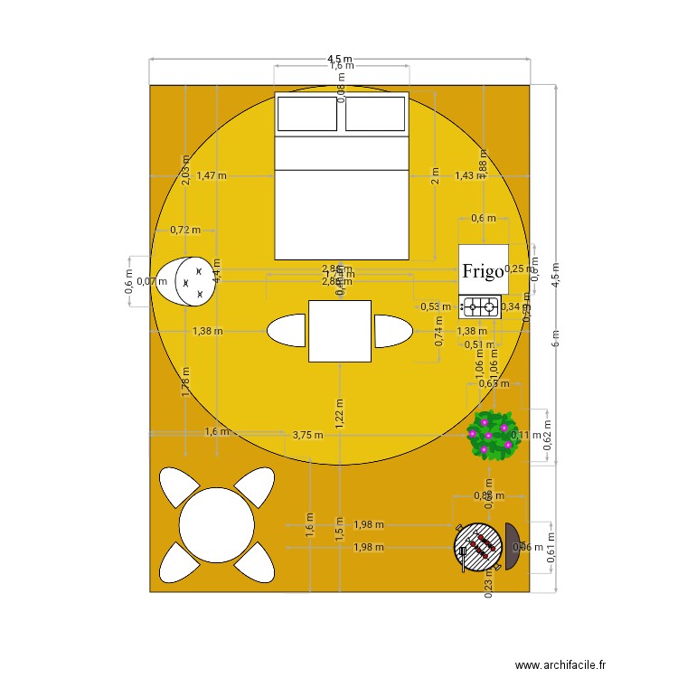 Tente. Plan de 0 pièce et 0 m2