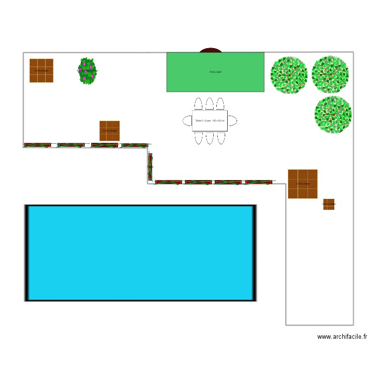 BORD PISCINE. Plan de 0 pièce et 0 m2