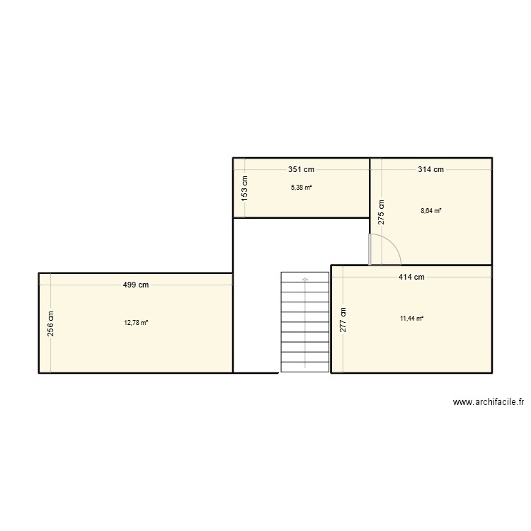 Chez Michaël. Plan de 4 pièces et 38 m2