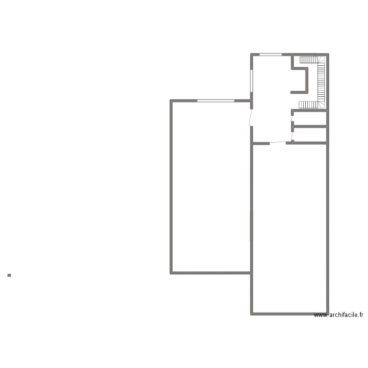 Plan 4 Droit avec murs. Plan de 0 pièce et 0 m2