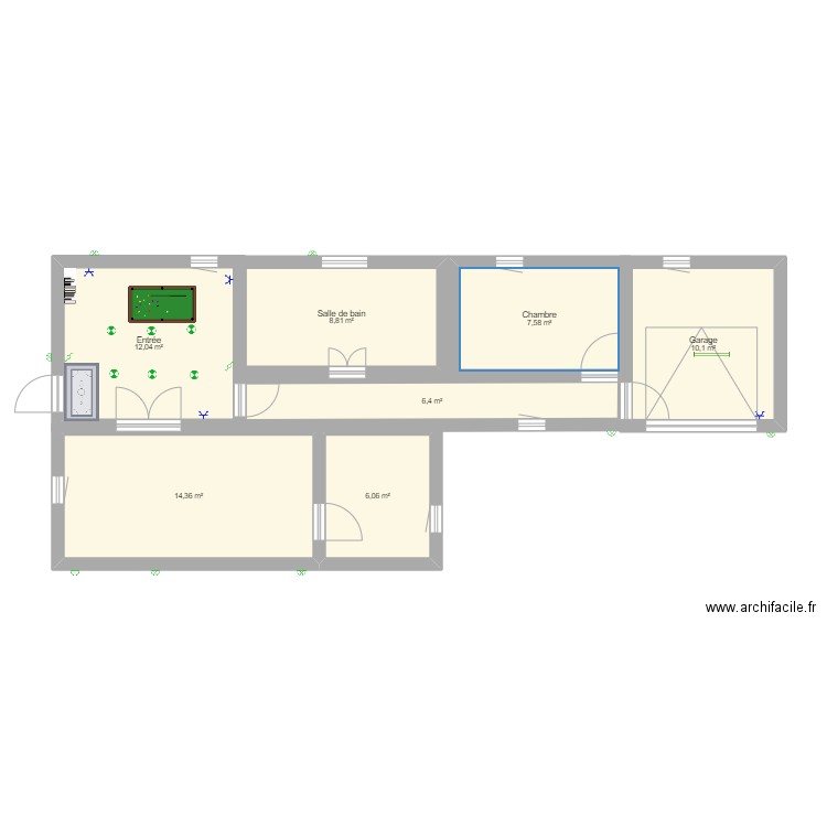 MAISON DE LOUIS3. Plan de 7 pièces et 65 m2