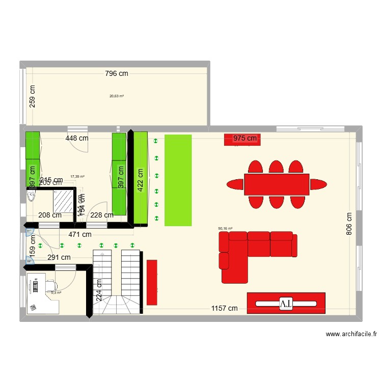 future construction. Plan de 4 pièces et 133 m2