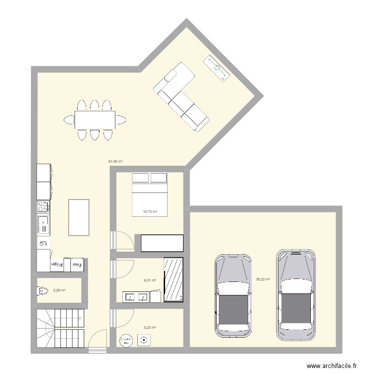 projet chacha . Plan de 0 pièce et 0 m2