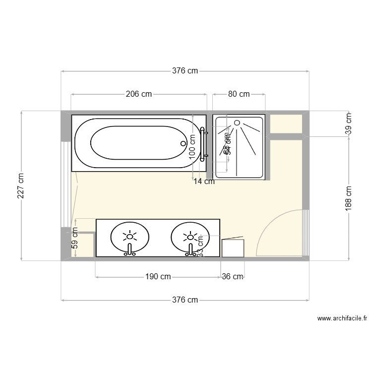 SdB Bétard. Plan de 0 pièce et 0 m2