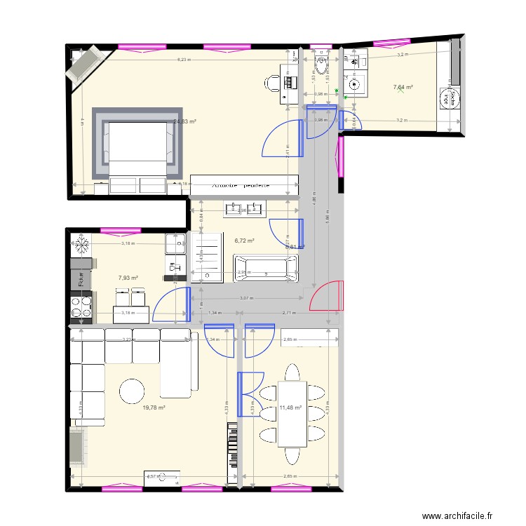 SAINT DIE. Plan de 0 pièce et 0 m2